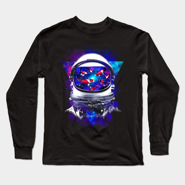 Space Lagoon Long Sleeve T-Shirt by opawapo